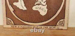 3d wooden map of flat earth Gleason's New Standard Map of the World