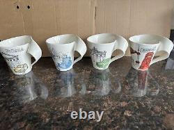 4 X Brand New Villeroy&Boch New Wave Cities Of The World Caffe Mugs. 4 Cities