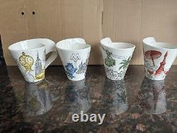 4 X Brand New Villeroy&Boch New Wave Cities Of The World Caffe Mugs. 4 Cities