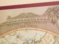 A New Map Of The World With Captain Cook's Tracks Laurie / Whittle Prof. Framed