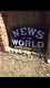 A Vintage News Of The World Enamel Sign