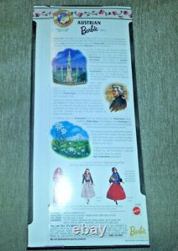 AUSTRIAN BARBIE 1998 Mattel DOLLS OF THE WORLD COLLECTOR EDITION Vintage NEW