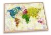 Abstract Map Of The World Canvas Floater Frame Wall Art Print Picture