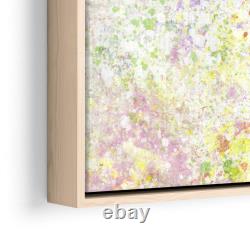 Abstract Map of the World CANVAS FLOATER FRAME Wall Art Print Picture