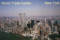 Aerial View of The World Trade Center, Twin Towers, New York City NY - Postcard