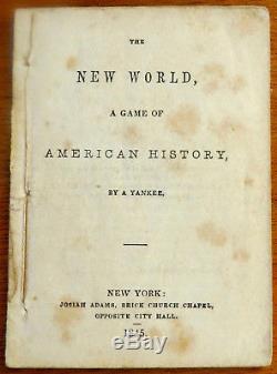 Antique 1845 Card Game by JOSIAH ADAMS THE NEW WORLD GAME OF AMERICAN HISTORY