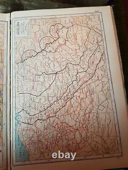 Antique Harmsworth New Atlas Of The World Map Book atlast of the great war ww1 +