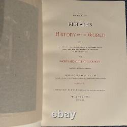 Antique Set Leather Bound Books 8 Volumes History Of The World 1885 Illustrated