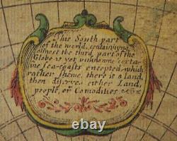 Antique World Map A New And Accvrat Map Of The World 1651