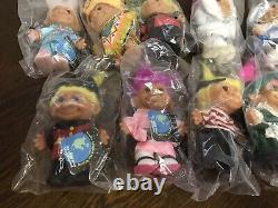 Around The World Russ 5 Troll Doll Lot of 12. All New In Bag, All With Tags