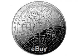 Australien $ 5 New Map of the World James Cook 1 oz Silber Domed coin 2018