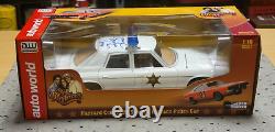 Auto World Dukes Of Hazzard Die Cast Sheriff Police Car 118 Scale Autographed