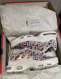 B-new 2017 Nike Air Max Plus Tn White'flags Of The World' Trainers Uk 9