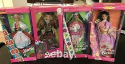 BARBIE Around the World Lot of 15 VTG 90's all NIB New Various Conditions Sealed