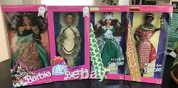 BARBIE Around the World Lot of 15 VTG 90's all NIB New Various Conditions Sealed