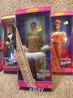 BARBIE Dolls Of The World Collection lot of 9 all are new in box Polish and more