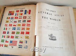 BLACK'S GENERAL ATLAS OF THE WORLD New Edition 1867 56 colour maps
