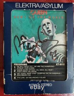 BRIAN MAY Autographed/Signed QUEEN NEWS OF THE WORLD 8-Track Tape SUPER RARE