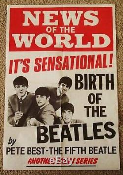 Beatles Original News of the World Billboard Poster