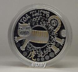 Belarus 20 Rubles 2021 Year of the Tiger 1 oz Silver+Gold Coin