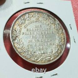 Bremen 1864 1 Thaler Silver Germany Taler Opening of the New Business Exchange