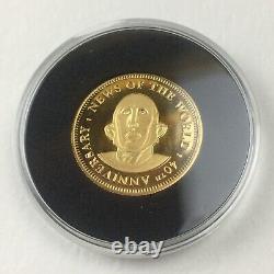 Brian May (Queen) News Of The World Gold (2017) Sixpence Pick Coin + Box -Rare