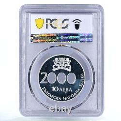 Bulgaria 10 leva The Beginning of the New Millennium PR67 PCGS silver coin 2000