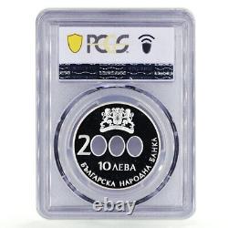 Bulgaria 10 leva The Beginning of the New Millennium PR68 PCGS silver coin 2000