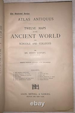 C. 1890, Atlas Antiquus, 12 Maps Of The Ancient World, Henry Kiepert, Folio