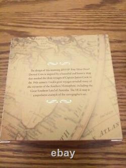 CPT COOK'S TRACKS A NEW MAP OF THE WORLD 1812 1oz DOMED SILVER PROOF COIN $5