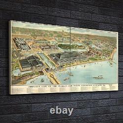 Canvas Print Photo Picture View Of the World Columbia Exposition Vintage 140x70