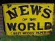 Ceramic News Of The World Advertising Sign 3 Ft X 2 Ft