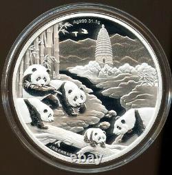 China 2021 Silver 1oz Panda, Long Beach Expo, Lunar year of the Ox, New Issue