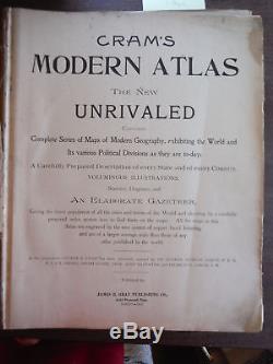Cram's Atlas of the World Ancient and Modern. New Census Edition. Indexed. G