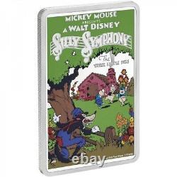 DISNEY POSTERS OF THE 1930'S THE THREE LITTLE PIGS SILLY SYMPHONY 1oz SILVERCOIN