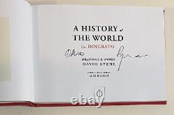 David Byrne Signed Hc Book History Of World (in Dingbats) Talking Heads New