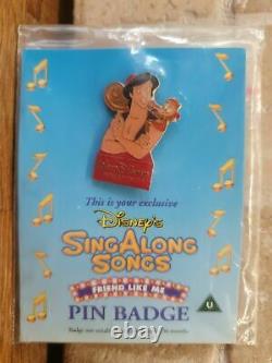 Disney Exclusive Aladdin Sing Along Pin 1993 Woolworths News of The World