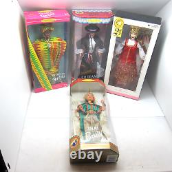 Dolls of The World Barbie Lot Thai Chile Russia Princess Ghana NRFB New