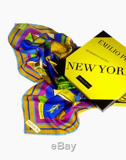 Emilio Pucci Silk Scarf CITIES OF THE WORLD New York limited edition 2014