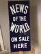 Enamel Sign News Of The World Antique Rare Original Collectable Advertising Sign