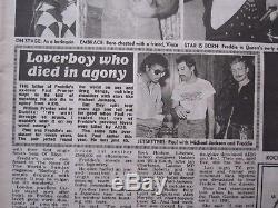 FREDDIE MERCURY News Of The World UK Newspaper 24th November 1991 (Queen)