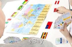 Flags Of The World Educational Fun Card Game TACTIC Countries Capitals BRAND NEW