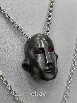 Frank the Robot necklace sterling silver 925 Queen News of the world