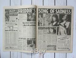 Freddie Mercury Queen I've Got Aids UK News Of The World Newspaper 24.11.1991