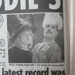 Freddie Mercury Queen I've Got Aids UK News Of The World Newspaper 24.11.1991