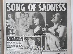 Freddie Mercury Queen I've Got Aids UK News Of The World Newspaper 24.11.1991