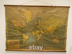 Giant Wall Hanging Vintage Philips New Commercial World Map of the World