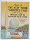 Great Large Folding Color Map Of The New York World's Fair By Hammond 19 X 25