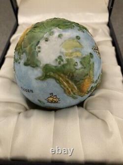 Halcyon Days Enamel World Earth Globe In celebration of the New Millennium 2000
