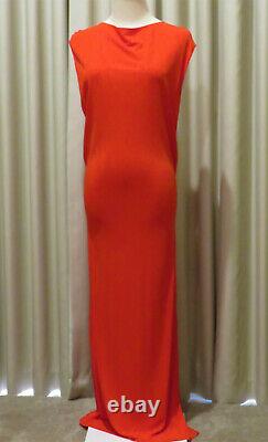 Helmut Lang Evening Dress, Red, Size M, New. Sexy Twist Back Evening Dress